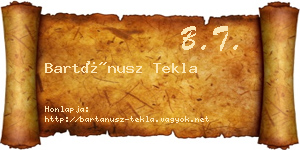 Bartánusz Tekla névjegykártya